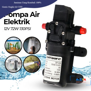 Taffware Pompa Air Elektrik Diaphragm Pump 12V 72W 130PSI - DP-538 - Black