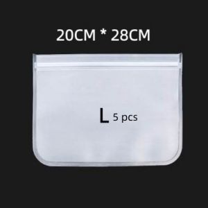 EVA Reusable Food Storage Bag Zip Lock Freezer Bag Leakproof Fresh Keeping Bag Beg Simpan Makanan Kedap Udara