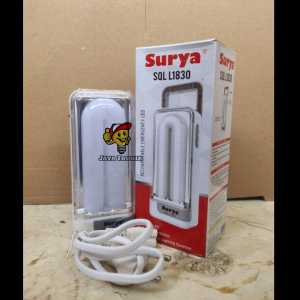Surya SQL L1830 Lampu Emergency Tahan Lama 18 SMD LED Super Terang Baterai Cas Lithium 1500mAh