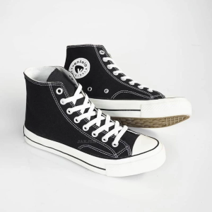 Sepatu Ventela 70s High Black Natural Sneakers Pria Wanita