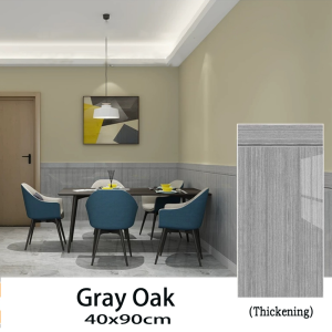 Self-Adhesive Wood Grain Design Wall Stickers Strong Adhesive Vinyl Wall Panels Washable And Reusable Imitation Tile Foam Board Wall Mounted Rectangular Bathroom Bedroom Dirt-Resistant Decorative Floor Wall Stickers