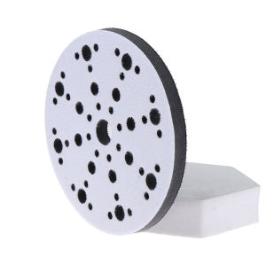 YAFEN 1Pc 6Inch 150mm 49-Hole Soft Sponge Interface Pad For Sanding Pads Hook Loop Sanding Discs Sander Backing Pads Buffer