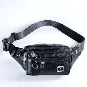Waistbag STAR FACE Simple Pocket 2.0 Slingbag PU Leather Tas Selempang Pinggang Pria