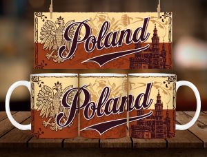 * 1 PC MUG WITH BOX * POLAND VINTAGE MUG DESIGN 11oz with BOX SOUVINER MUG