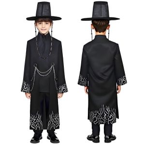 Shaka boy Qin Yu cos boy group K-POP: witch hunter girl group cosplay babe black singing suit holiday gift