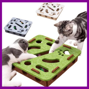 Cat Puzzle Toy Cat Self Fun Hole Digging Toy Felt Puzzle Box with Ball Cat  Teasing Toy