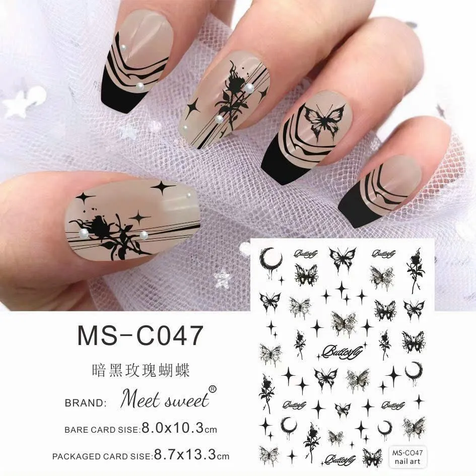 Giảm giá Miếng dán móng tay 3d nail sticker hoạt hình lv001 - Mua Thông Minh