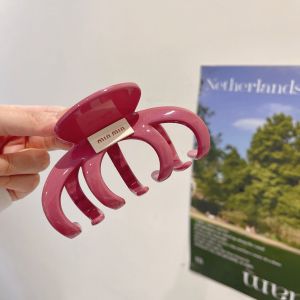 Zy Fashion Acrylic Large Hair Clip for Women Korean Style Pumpkin Hair Claw Elegant Shark Clip Cute Girl Hair Clamp