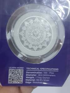 1 troy ounce 99.9% silver coin Tan-Ok ni llocano