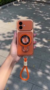 Case for Realme c75 c71 c75x C73 C85 PRO c100x c100i c100 4g phone casing anxety shockproof Cover new design aesthetic cute orange lanyard with Magnetic holder for girls KNDZJ1