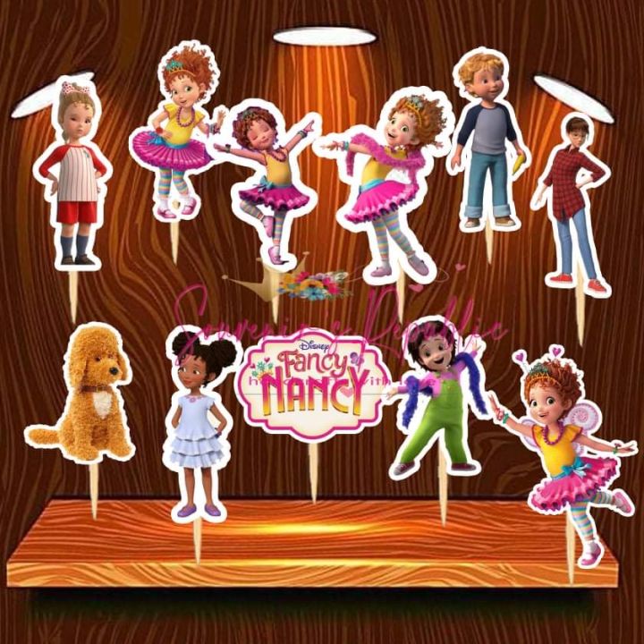 Fancy Nancy Cupcake Toppers (12 pcs)