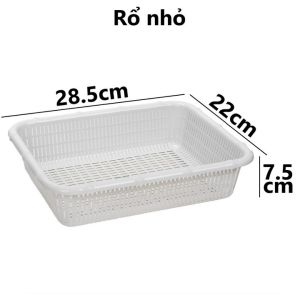 Rổ nhựa vuông đốt trúc Việt Nhật 4 size đựng đồ dùng nhà tắmnhà bếp Bền Đẹp