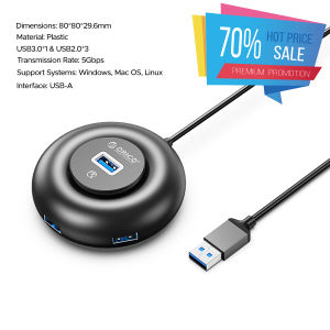 ORICO USB 3.0 Hub Splitter Usb Port Extension Type C Dock Station PD 100W Charging Switch Adapter Multi USB3 Ports Plug for Surface Macbook Laptop Usb Extension Hub