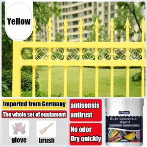 Anti Rust Metal Paint No Polish Primer Paint Rust Converter Primer Paint for Rusty Metal Steel Protection Rust converter Quick-Drying Direct Use Odorless Waterproof No Peeling Stair Door Roof Railing Rust Conversion Agent