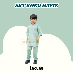 Setelan Koko Anak Hafiz Junior Lucuna Warna Tosca Size 2-10 thn