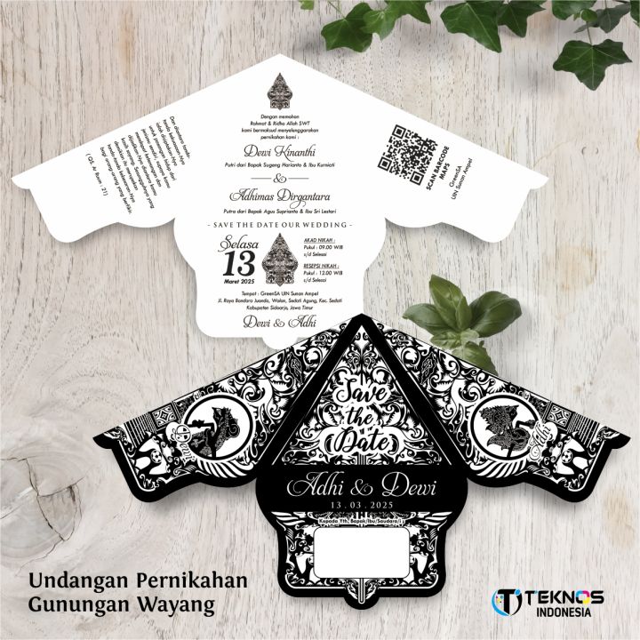 [100 PCS] UNDANGAN PERNIKAHAN GUNUNGAN WAYANG - UNDANGAN NIKAH TEMA