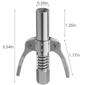 [กับ30cmสายยาง] หัวฉีดจาระบีนิวเมติกไฟฟ้า แรงดันสูง ด้ามจับคู่ สําหรับหัวฉีด M6 M-8 M-10 M12