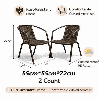 Outdoor table and chair set courtyard garden Balcony Coffee Table Patio Round Bistro Table and chair
