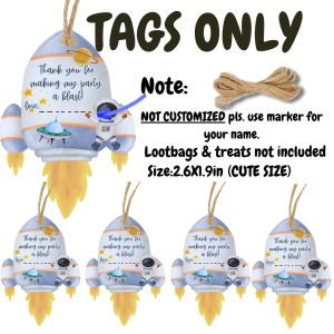 50pcs Space Outer Space Ship Astronaut Theme Loot Bag Candy Bag Ziplock Stand Up Pouch