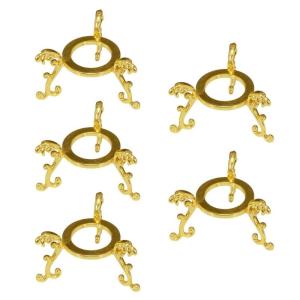 Round Iron Decorative Stand Sturdy Support Modern Style Functional Placement Option Multipurpose Metal Display Rack