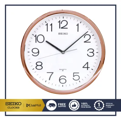SEIKO CLOCKS นาฬิกาแขวน รุ่น PDA014F ขนาด 12.2 นิ้ว เดินเรียบ สีโรสโกลด์