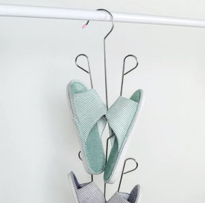 2pcs Shoes Hangers Drying Rack Stainless Steel Drying Racks Hanging Shoe Racks [SG SELLER]