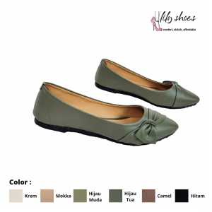 DALLEYA COLLECTION - Lizzie Sepatu Flatshoes Wanita Balerina / Teplek Pita by lily shoes