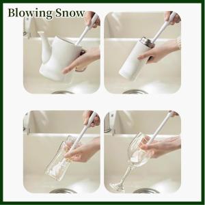 Blowing Cup Cleaning Brush Long Handle Bottle Cleaning Silicone Milk Bottle Wine Cups Cleaner Household Coffee Mug TeaPot Brush