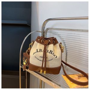 Tas Serut Wanita Import BEIBAOBAO Kulit Pu Coffee Tas Selempang Wanita Bucket Bag Cewek Model Terbaru 268881 6888