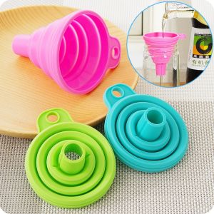 🔥Multifunctional Silicone Kitchen Funnel Hopper l Foldable Collapsible Style 厨房神器 硅胶