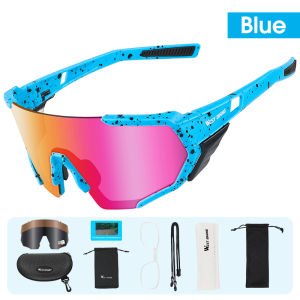 WEST BIKING Polarized Sports Glasses Myopia Frame Cycling Sunglasses UV400 MTB Road Bike Eyewear 3 Lens Bicycle Goggles