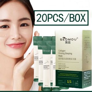 20Pcs/Box Sleeping Mask Korean Collagen Firming Anti Aging Moisturizing Oil Control Jelly Night Face Care Skin Care