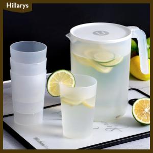 [Hillarys] Pitcher Plastic Cold Water Bottle And Cups Set Home Large Capacity Water Jug