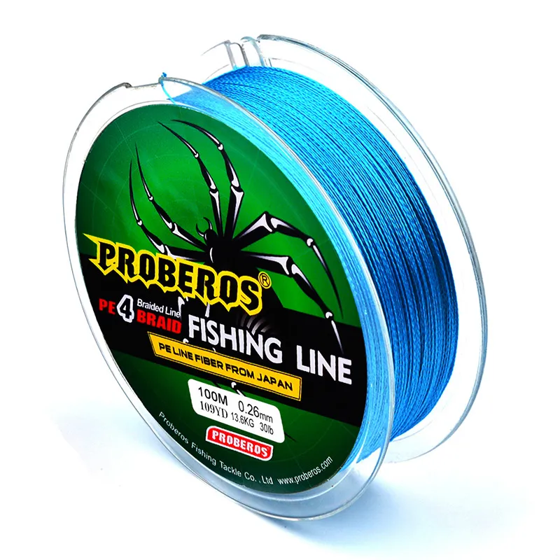 PROBEROS 100M 4 Strands Line Big Strong Braided Wire Fishing Line
