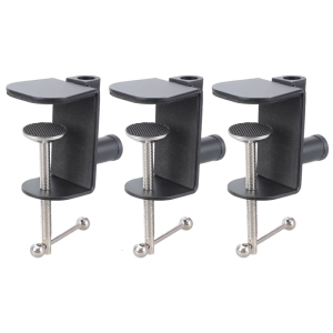 Industrial Metal Clamp on Work Lamp Holders Adjustable Swivels Arm With Pad Stable Base for Reading Crafting Stations