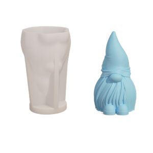 YOUSHI TOP Silicone Christmas Candle Mold DIY Dwarf Plaster Mold Aromatic Candle Handcraft Soap Making Mold Festival Decorations