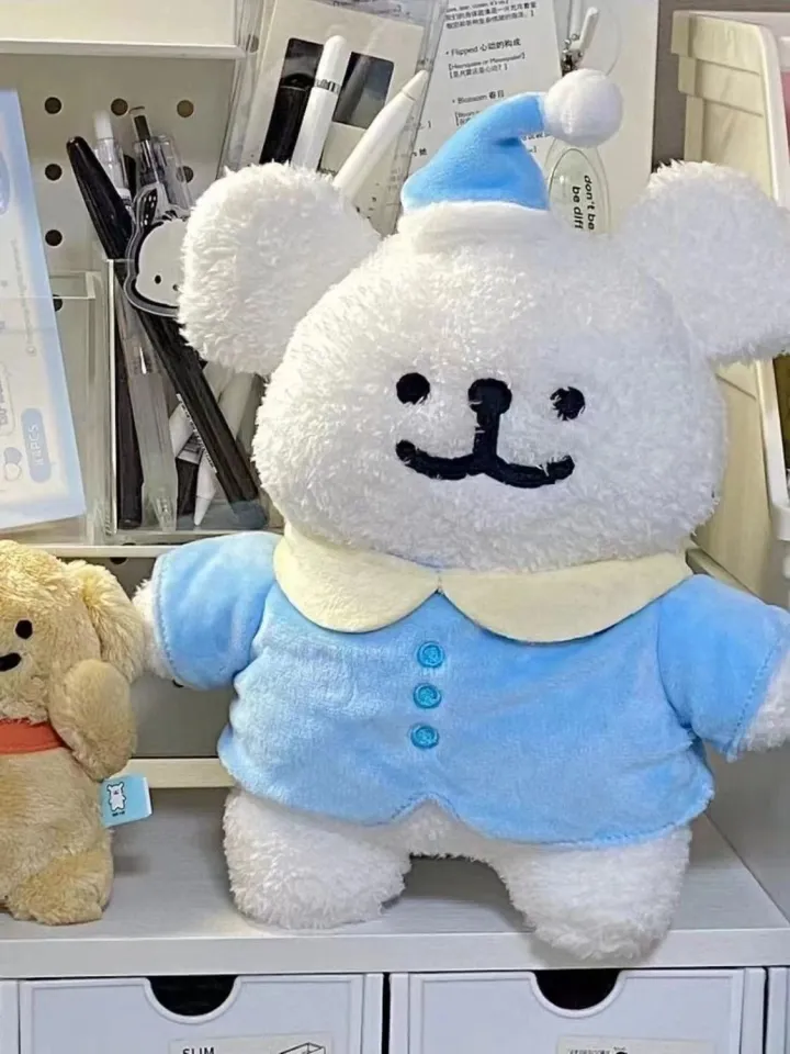 Korean Maltese Dog Plush Toy Doll Puppy Wears Pajamas Soft Stuffed - Main Image