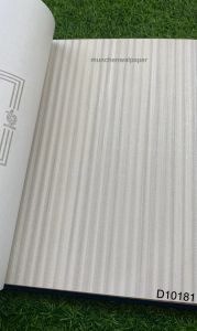 Wallpaper Dinding Premium Motif Garis Salur Polos Coklat Putih Abu Biru Navy Termurah