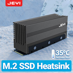 JEYI M.2 SSD 2280เครื่องระบายความร้อนแบบฮีทซิงค์แผงระบายความร้อนอลูมิเนียมแบบหมุนเวียนหนักอ่างความร้อนแบบพาสซีฟพร้อมครีบ (สูงสุด35 ℃ ลดลง)