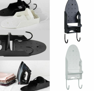 【6.6 Fast delivery】Multifunction Iron Board Holder Hanger Cupboard Door Wall Mount Storage Rack