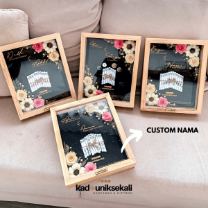 (1 HARI JADI) Mahar Pernikahan Bingkai 3D 10R Mahar Rustic Driedflower Seserahan