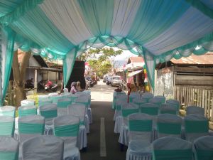 Plafon Sisir atau Plafon Serut atau Plafon Tenda Dekorasi Rempel Model Sisir (ukuran 4x4)
