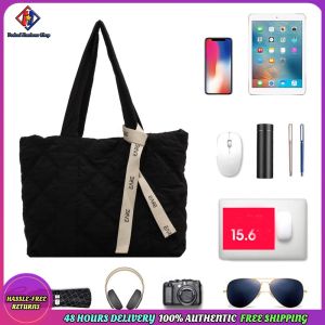 Vodool Nylon Tote Bag Lightweight Shoulder Bag Gym Tote for College Office Clinical Gym