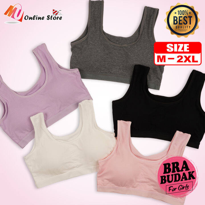 MU BRA TIUB KANAK KANAK / PAKAIAN DALAM BUDAK PEREMPUAN / BRA SINGLET SPAN  BUDAK / GIRLS COTTON INNER SINGLET 2113