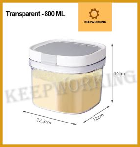 KEEPWORKING  Milk Powder Container with Scoop&Scraper-UV CIRCLE (800ml/ 1300ml/ 1800ml) Food Container milk powder storage Portable