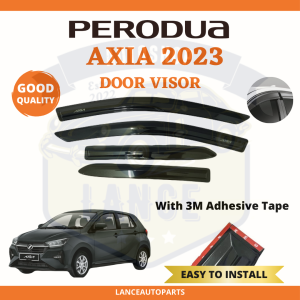 Perodua Axia 2023 Door Visor Mugen /Injection Air Press Wind Deflector (4PCS/SET)