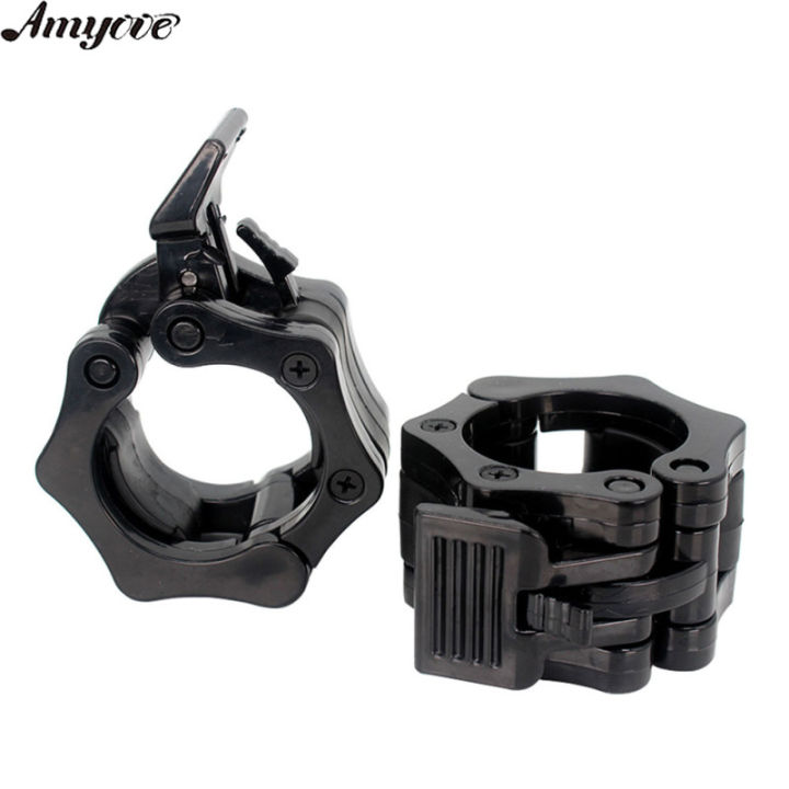 Amyove 2 PCS Barbell Clips Barbell Clamps 1 Inch Olympic Spin Lock ...