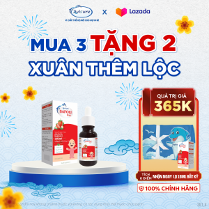 TPBVSK Sắt Hữu Cơ cho bé Avisure Safoli Drops Sắt Italia vị dâu dễ uống 30ml