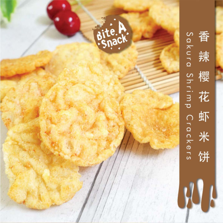 🔥Sakura Shrimp Crackers 香辣樱花虾米饼 40g+/pack 休闲零食 小吃 Lazada
