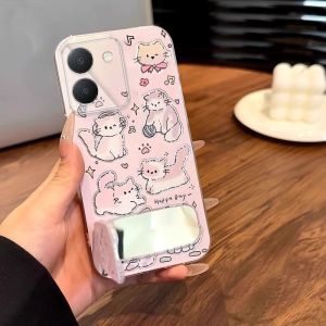 เคสสำหรับ VIVO Y36 4G vivo y78 y72 y77 5g y27s เคสศัพท์ VIVO Y36 5g เคสนุ่ม ซิลิโคนป้องกันกันกระแทก ปกใส ดีไซน์ใหม่สวยงาม การ์ตูนแมวพร้อมที่วาง TKYYMZJ01